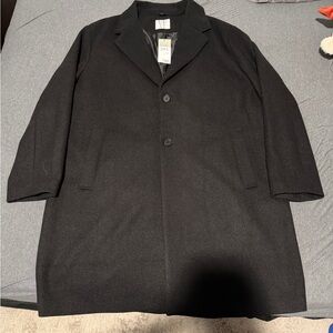 Primark Men's Elegant Black Trench Coat